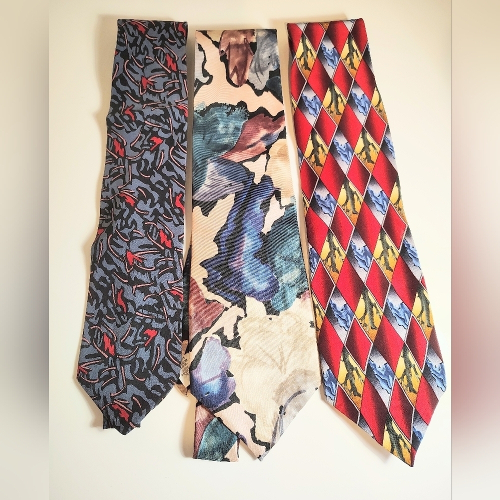 J. Garcia Multicolor Artistic Ties Set